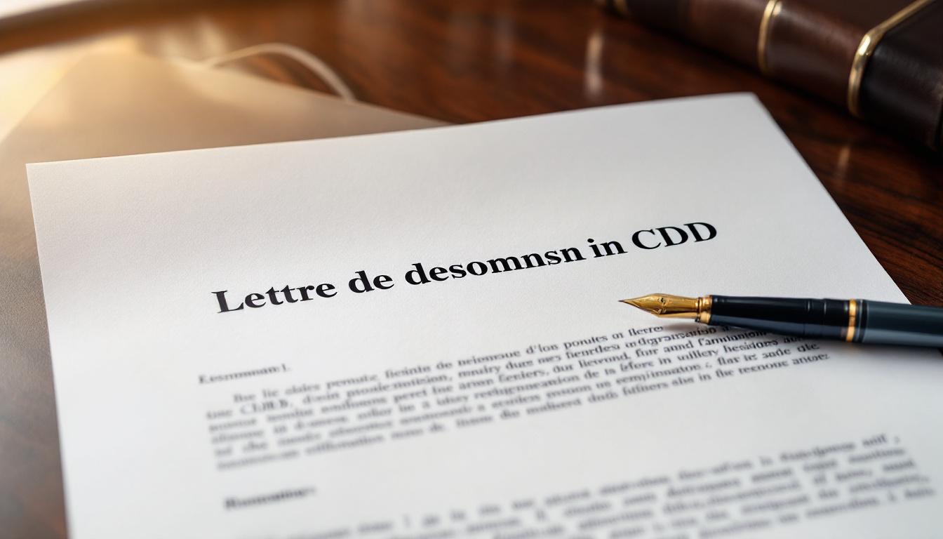 Modèle de lettre de démission CDD sans préavis légal